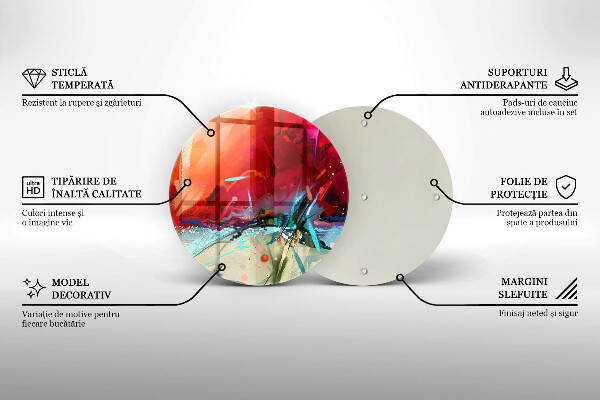 Szklana deska kuchenna Malowana abstrakcja