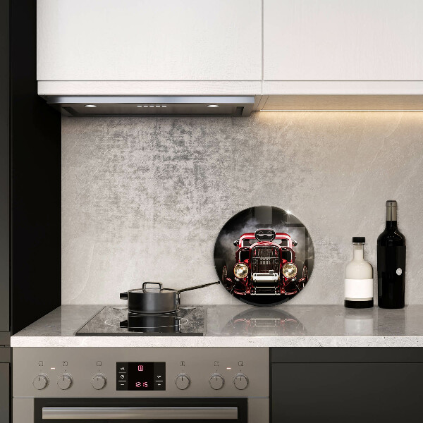 Deska kuchenna szklana Stary samochód