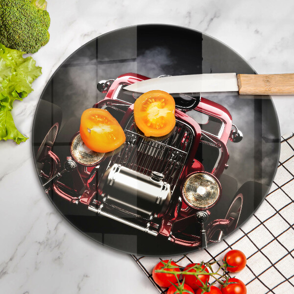 Deska kuchenna szklana Stary samochód