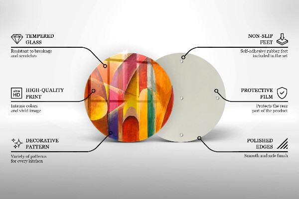 Deska kuchenna szklana Kolorowa abstrakcja