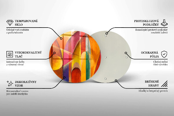 Deska kuchenna szklana Kolorowa abstrakcja