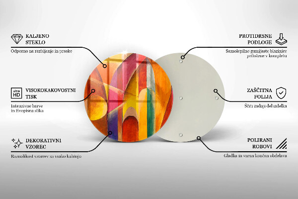 Deska kuchenna szklana Kolorowa abstrakcja