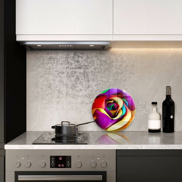 Deska kuchenna szklana Barwne płatki róży