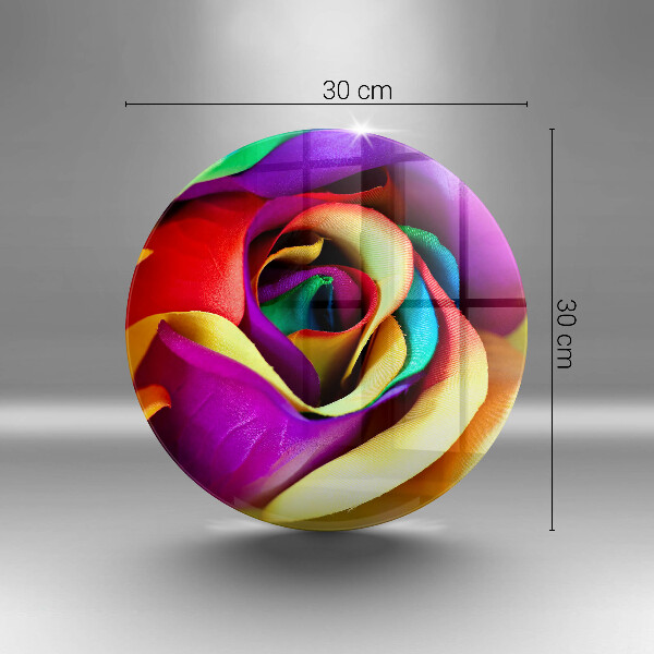 Deska kuchenna szklana Barwne płatki róży