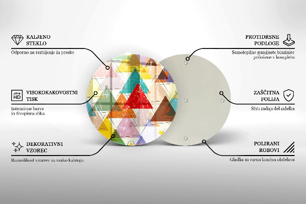 Deska kuchenna szklana Malowane trójkąty