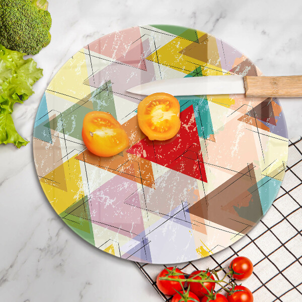 Deska kuchenna szklana Malowane trójkąty