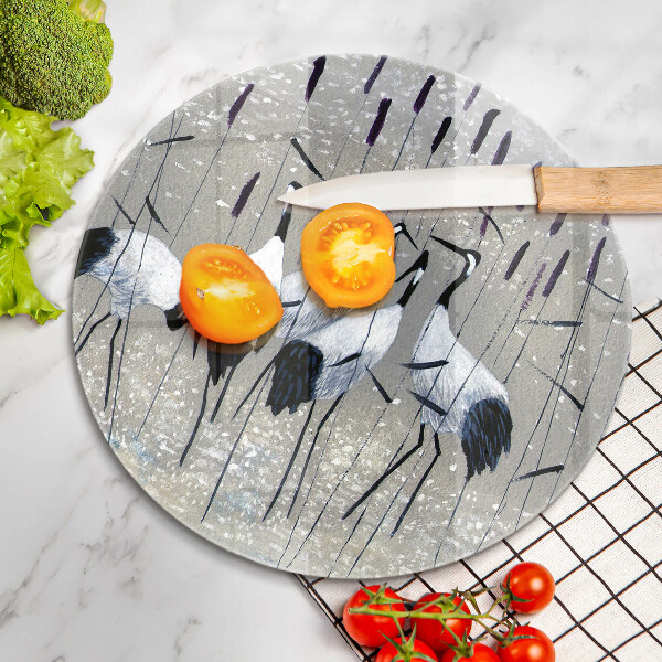 Deska kuchenna szklana Japońskie żurawie