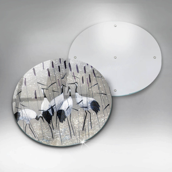 Deska kuchenna szklana Japońskie żurawie