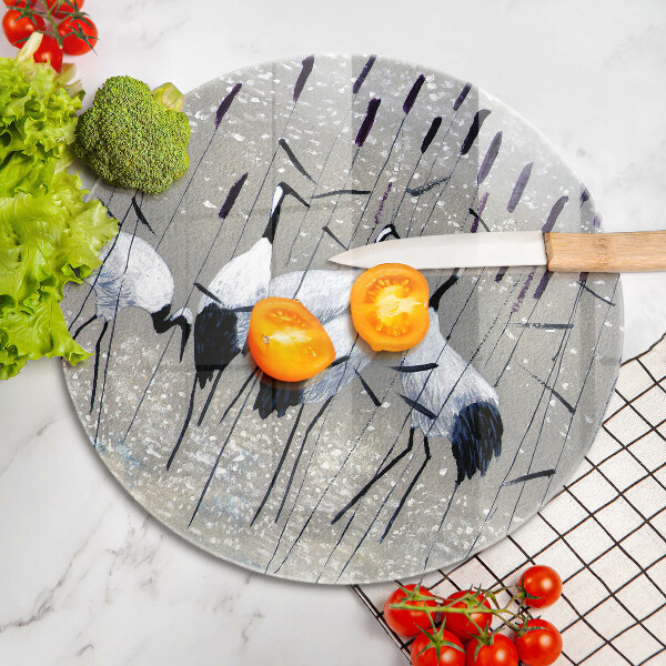 Deska kuchenna szklana Japońskie żurawie