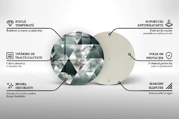 Deska kuchenna szklana Trójkąty i woda