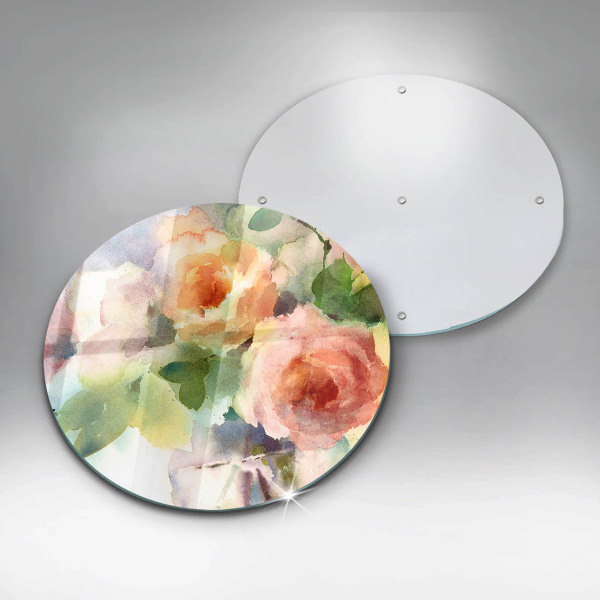 Deska kuchenna szklana Malowane kwiaty