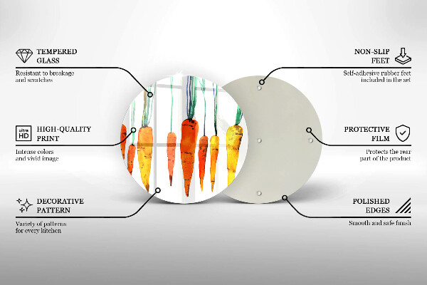 Deska kuchenna szklana Ilustracja marchewki