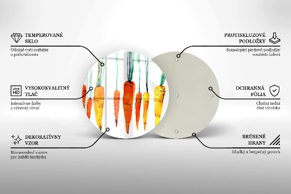 Deska kuchenna szklana Ilustracja marchewki