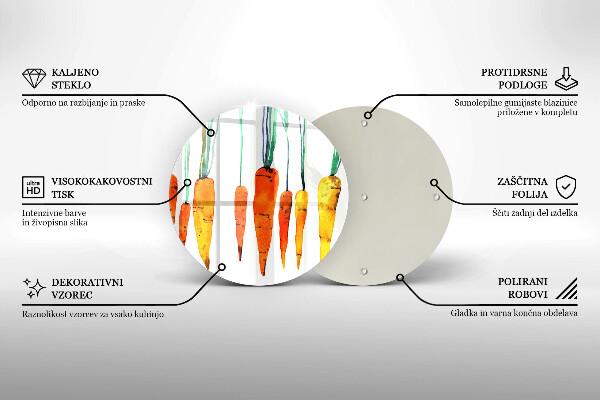 Deska kuchenna szklana Ilustracja marchewki