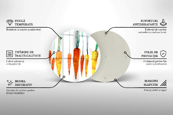 Deska kuchenna szklana Ilustracja marchewki