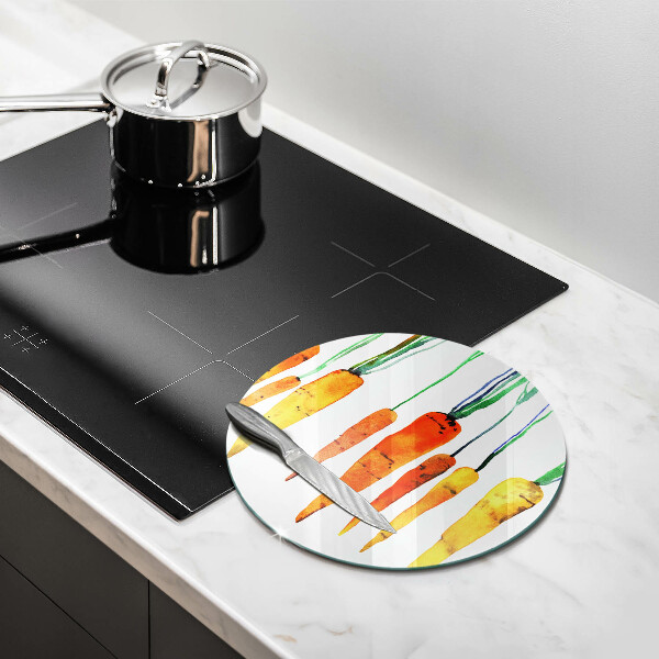 Deska kuchenna szklana Ilustracja marchewki