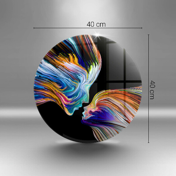 Deska kuchenna szklana Abstrakcja pocałunek