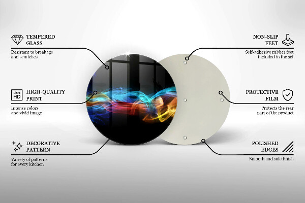 Deska kuchenna szklana Kolorowy dym