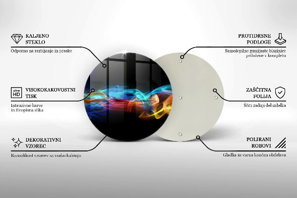 Deska kuchenna szklana Kolorowy dym