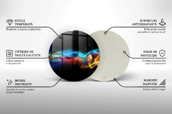 Deska kuchenna szklana Kolorowy dym