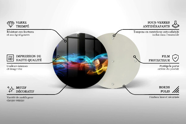 Deska kuchenna szklana Kolorowy dym