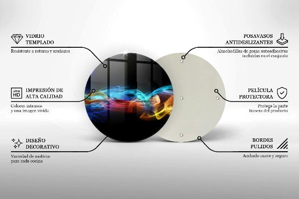 Deska kuchenna szklana Kolorowy dym