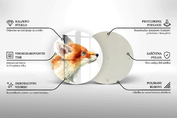 Deska kuchenna szklana Malowany lis