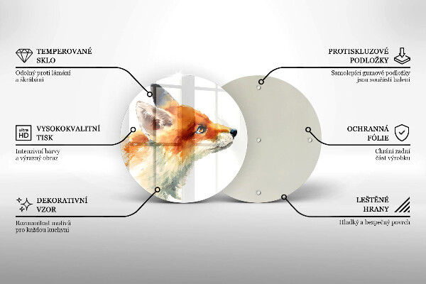 Deska kuchenna szklana Malowany lis