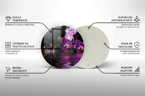 Deska kuchenna szklana Orchidea woda zen