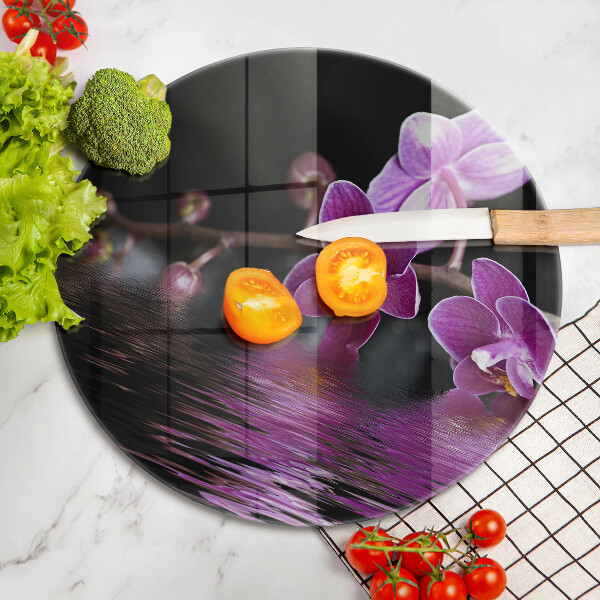 Deska kuchenna szklana Orchidea woda zen