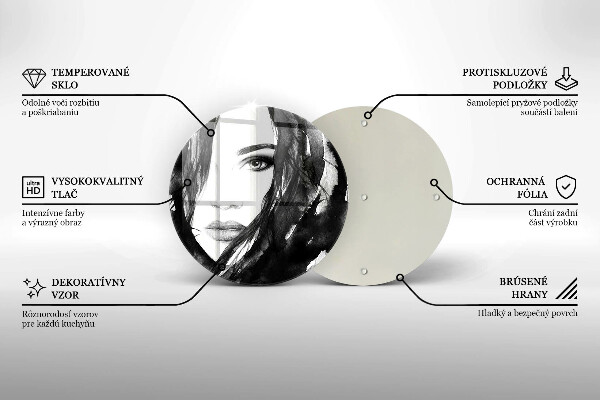 Deska kuchenna szklana Twarz kobiety