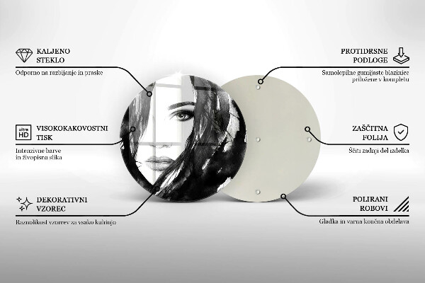 Deska kuchenna szklana Twarz kobiety