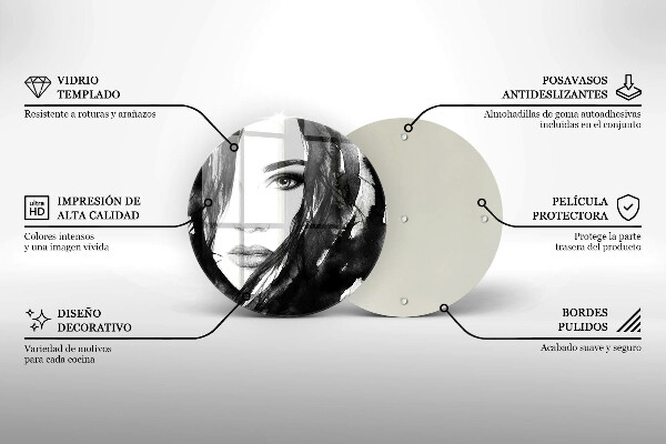 Deska kuchenna szklana Twarz kobiety