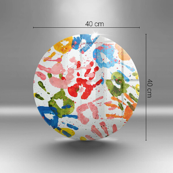 Deska kuchenna szklana Ślady dziecięcych dłoni