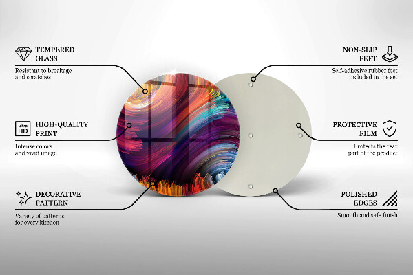 Deska kuchenna szklana Kolorowe pasemka