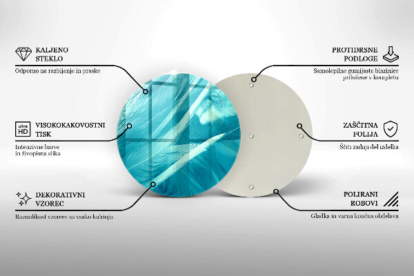 Deska kuchenna szklana Delikatne piórka