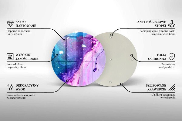 Deska kuchenna szklana Abstrakcja tusze