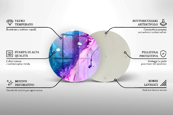 Deska kuchenna szklana Abstrakcja tusze