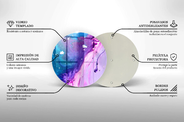 Deska kuchenna szklana Abstrakcja tusze