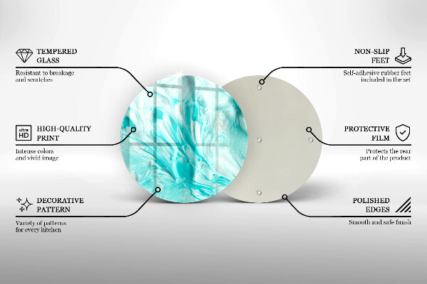 Deska kuchenna szklana Farby abstrakcja