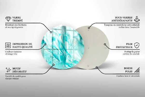 Deska kuchenna szklana Farby abstrakcja