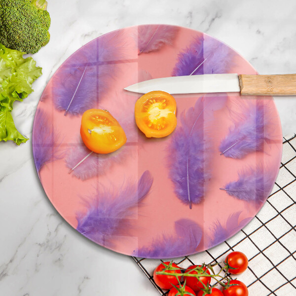 Deska kuchenna szklana Puchate piórka