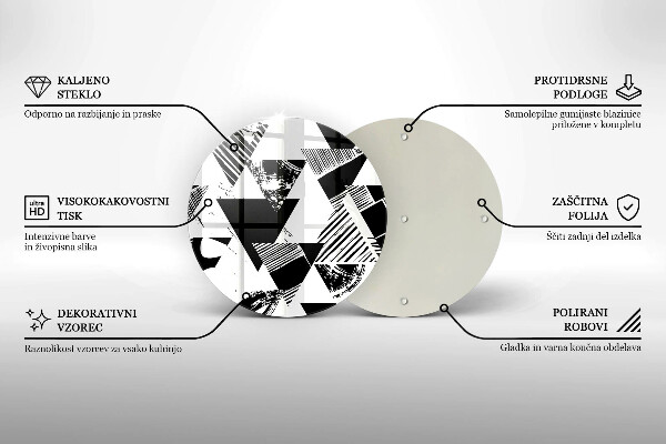 Deska kuchenna szklana Geometryczne trójkąty