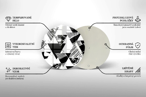 Deska kuchenna szklana Geometryczne trójkąty