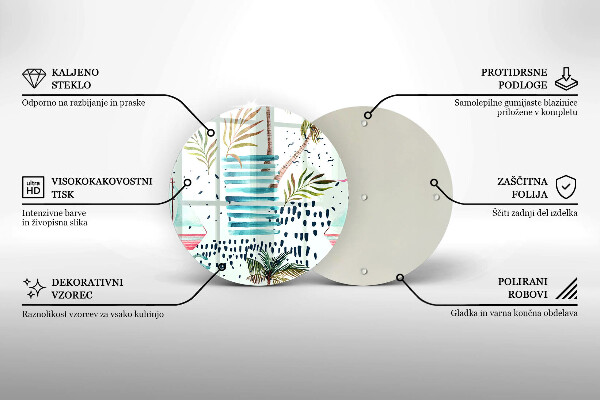 Deska kuchenna szklana Wakacyjne ilustracje