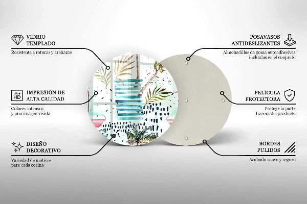 Deska kuchenna szklana Wakacyjne ilustracje