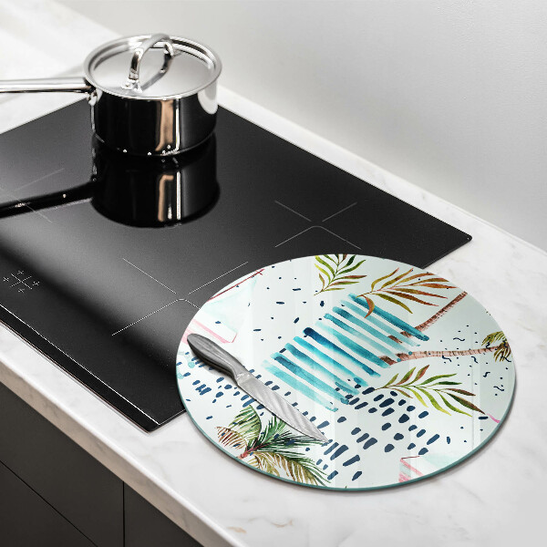 Deska kuchenna szklana Wakacyjne ilustracje