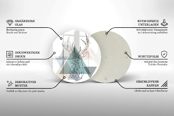 Deska kuchenna szklana Abstrakcyjny jeleń