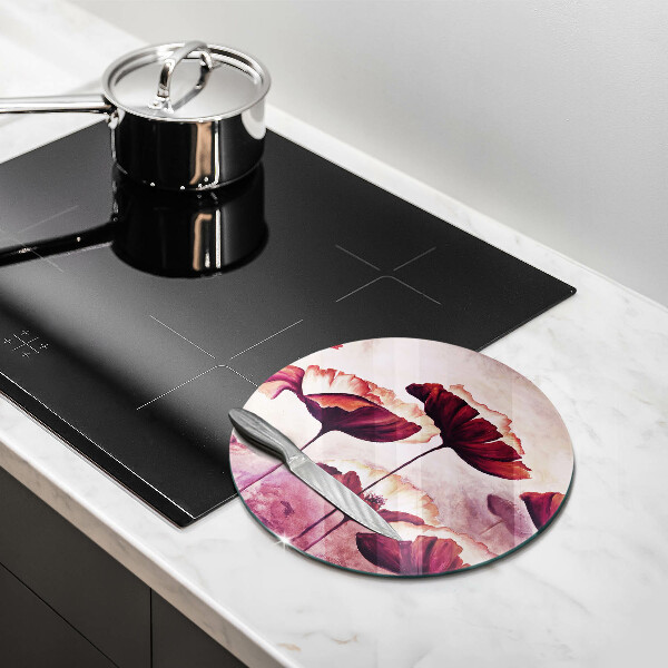 Szklana deska kuchenna Malunek kwiaty