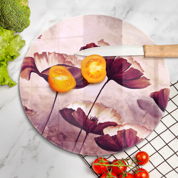 Szklana deska kuchenna Malunek kwiaty